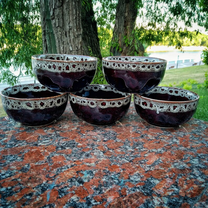 Handmade White clay covered with glaze. borsch broth Ceramic bowl for soup Porridge and for different food