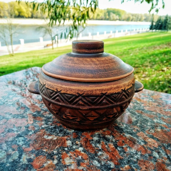 Beautiful ceramics handmade from red clay Convenient use Pottery clay