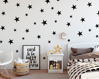 Muurstickers ster: confetti kinderkamerdecoratie, peel and stick LW90