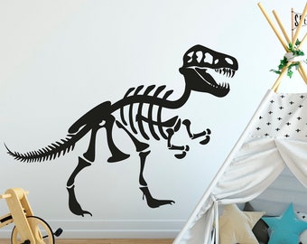 Dinosaur Wall Decal Sticker, Dinosaur Wall Decor for Kids, Dinosaur Sceleton Art, T-Rex Wall Decal, Dino Decal for Nursery Boys Room 243