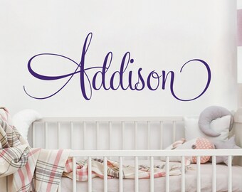 Personalized Childrens Wall Decal - Girls Name Wall Decal - Nursery Wall Decal - Personalized Name Decal - Custom Vinyl Wall Decal Nursery