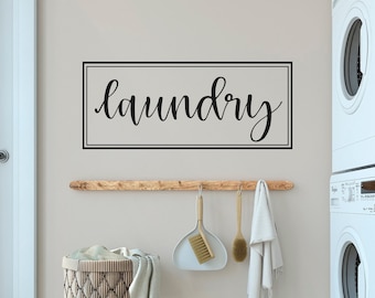 Laundry Room Vinyl Wall Decal: Modern Farmhouse Decor LW326