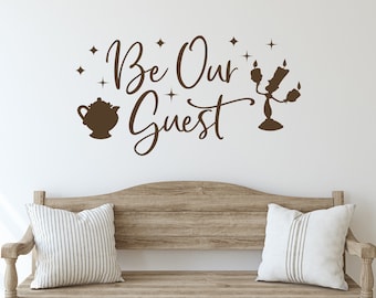 Be Our Guest Wall Decal Sticker Guest Room Decor - Guest Room Wall Decal, Entrance Hall Bedroom Guest Room Wall Art Decor, Housewarming Gift