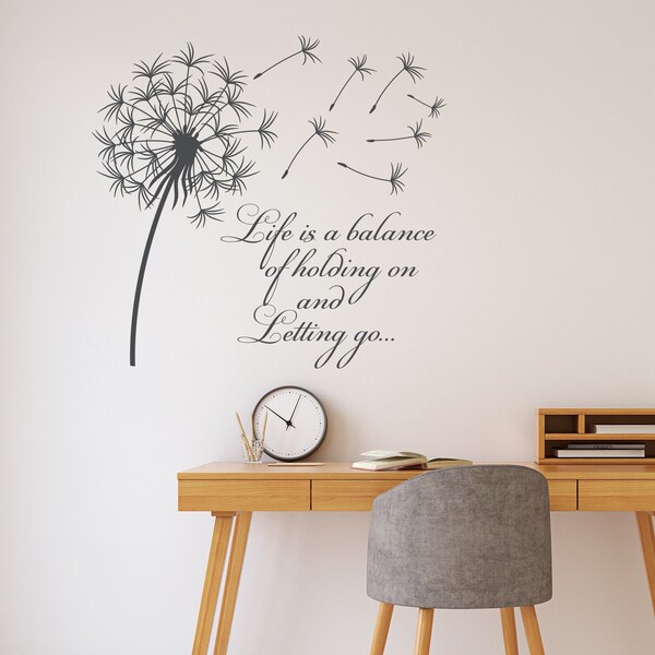 Dandelion Wall Decal Etsy
