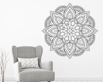 Mandala Wall Sticker, Sacred Geometry, Mandala Wall Art, Mandala Decal, Namaste Wall Art, Spheres Wall Decal, Yoga Gifts, Meditation Decor