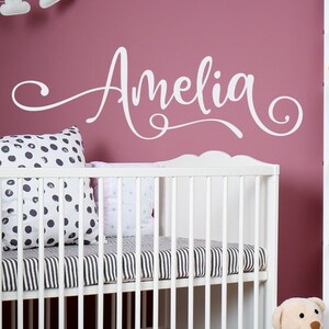 Girls Name Wall Decal Personalized Baby Gift - Nursery Wall Decals ...