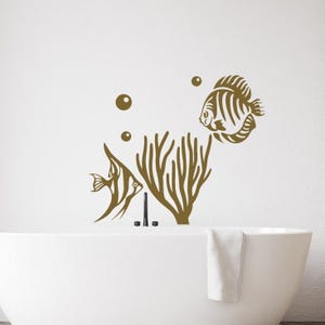 Fish Wall Decal: Sea Life, Ocean Theme - Nursery & Bathroom Decor