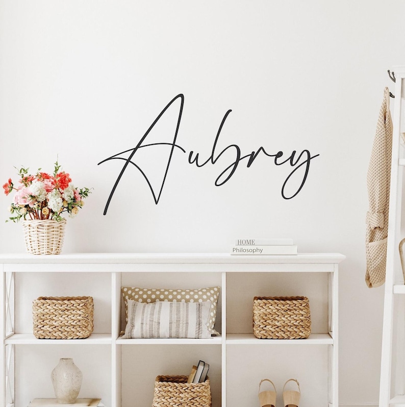 Handwritten Name Wall Decal: Custom Vinyl Lettering LW50 - Etsy