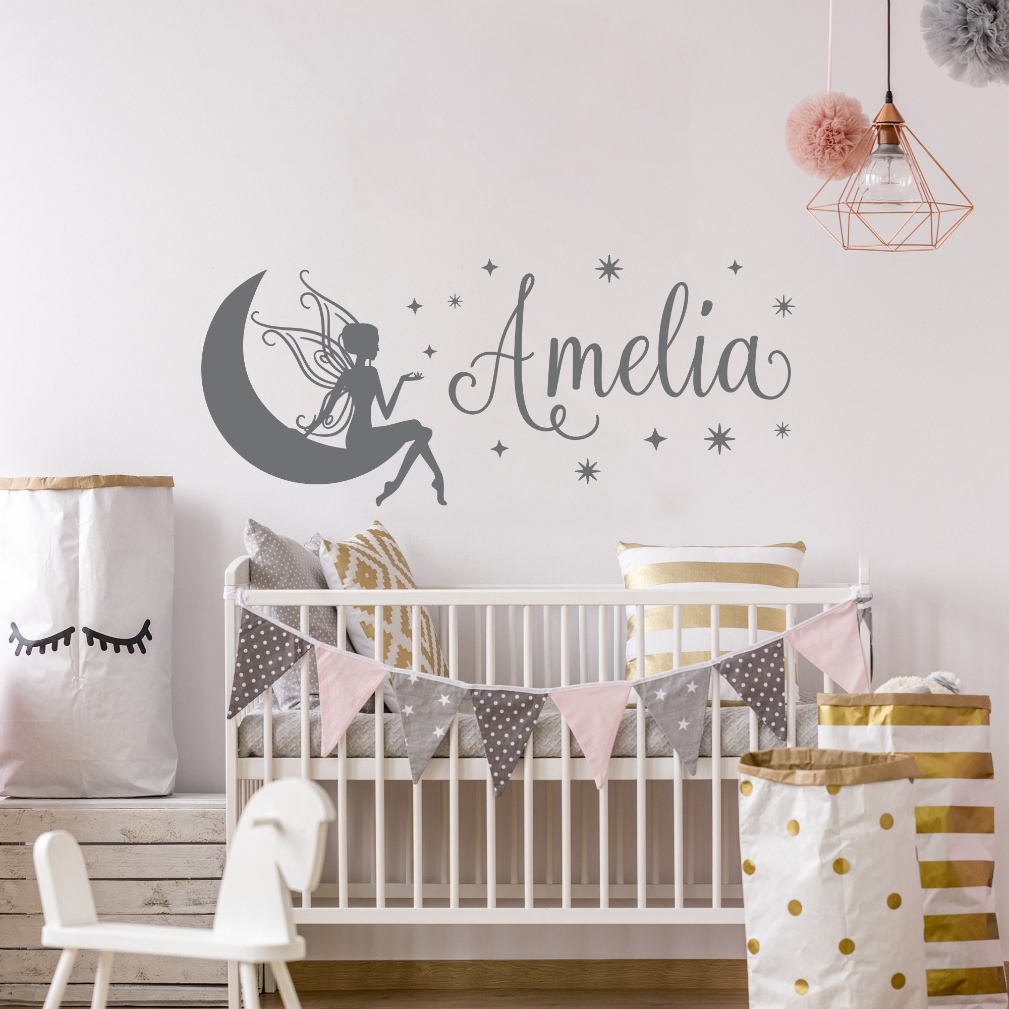 Fairy Name Wall Decal: Personalized Girls Room Decor LW144 - Etsy