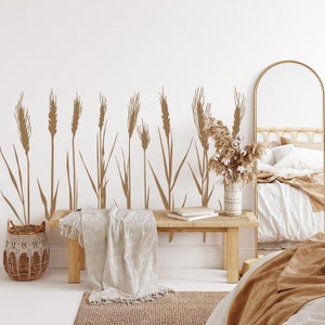 Reeds Wall Decal: Long Grass Vinyl Sticker, Lake House Decor LW266