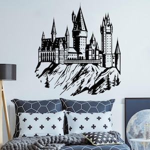 Wizard Castle Vinyl Wall Decal: Fantasy Kids Playroom Decor LW85