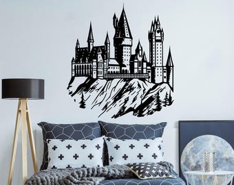 Murale Autocollante Pour Chambre – Château Magique, Vert Clair, Pulaton