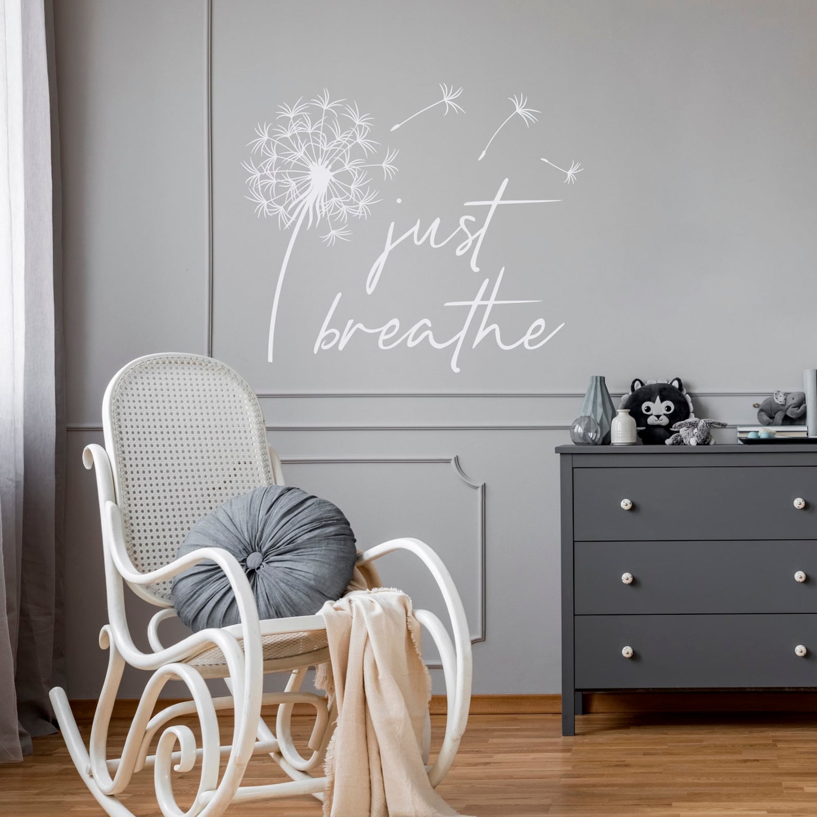 Just Breathe Wall Art Decal Inspirational Wall Sticker Just Etsy
