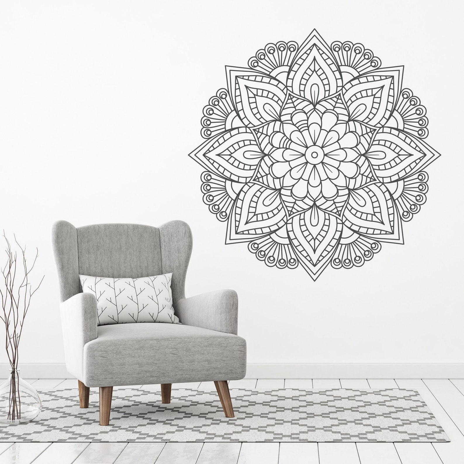 Mandala Wall Sticker Sacred Geometry Mandala Wall Art - Etsy