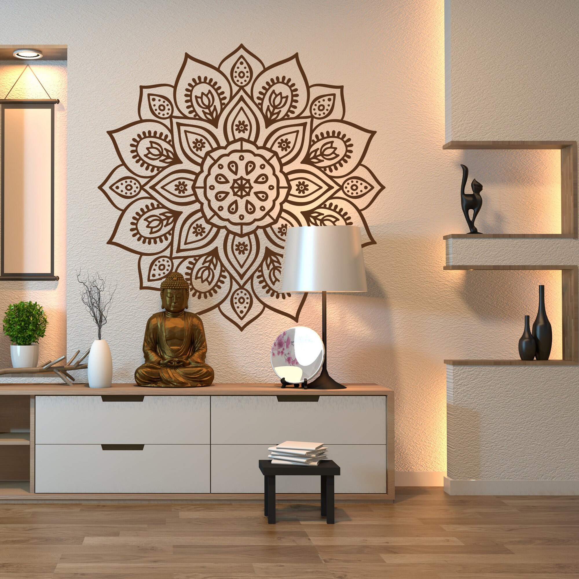 Mandala Wall Art Decal for Indoor & Outdoor Use Mandala Wall - Etsy Mandala Wall Art Decal for Indoor & Outdoor Use Mandala Wall - Etsy