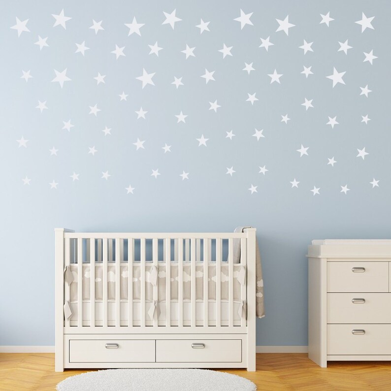 Star Wall Decals Nursery Wall Decal Confetti Stars Wall Etsy