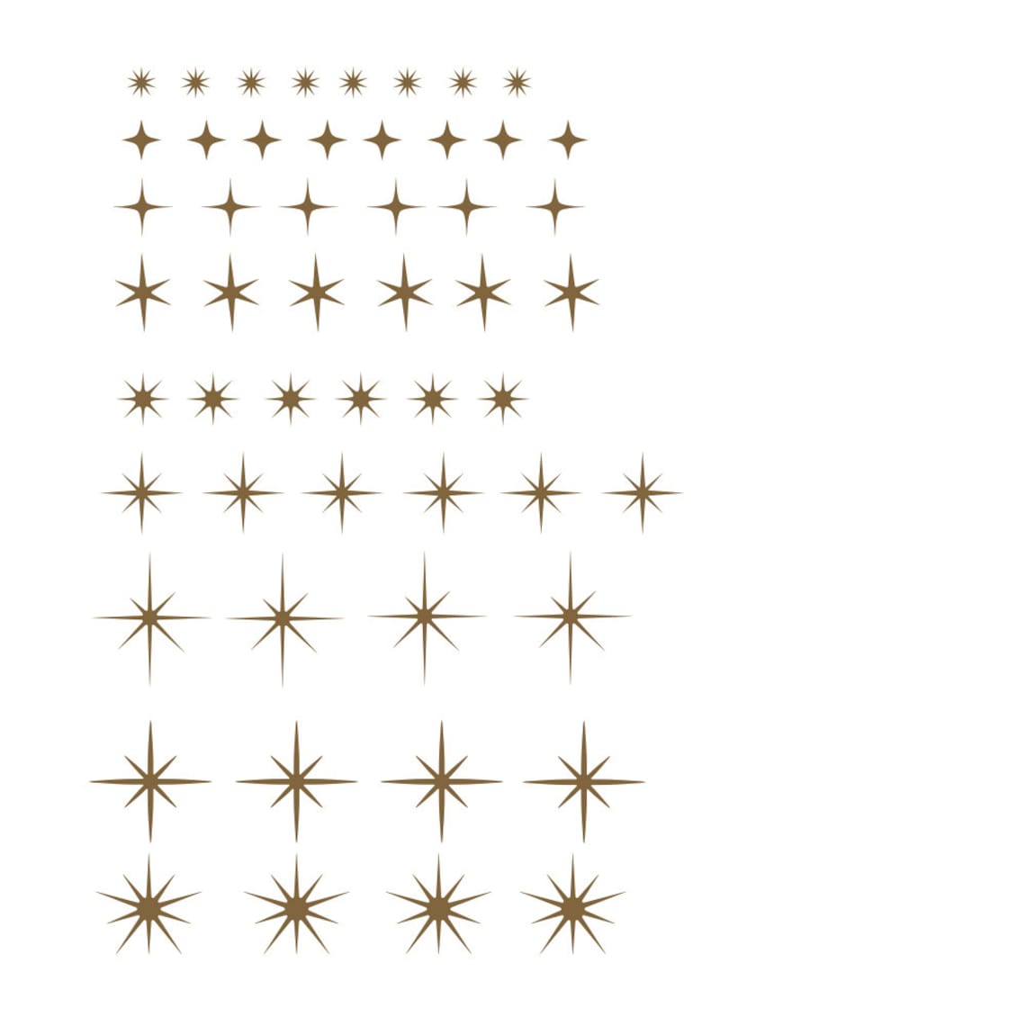 Sparkle Wall Decals Gold Star Decals Nursery Wall Decal Etsy