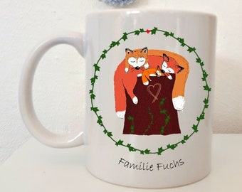 Personalized Family Cup - Foxes
