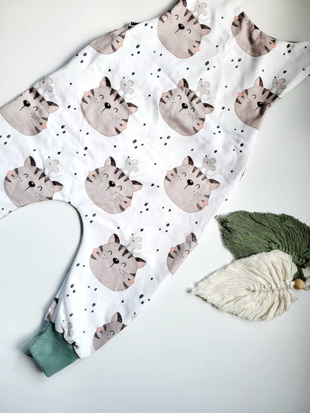 Baby Clothes Cat Mouse, Baby Shower Gift Animal, Romper 6 Months, Kids