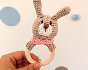Baby Rattle Bunny Crochet Baby Birth Gift Rattle Baby Toys Baby Toys