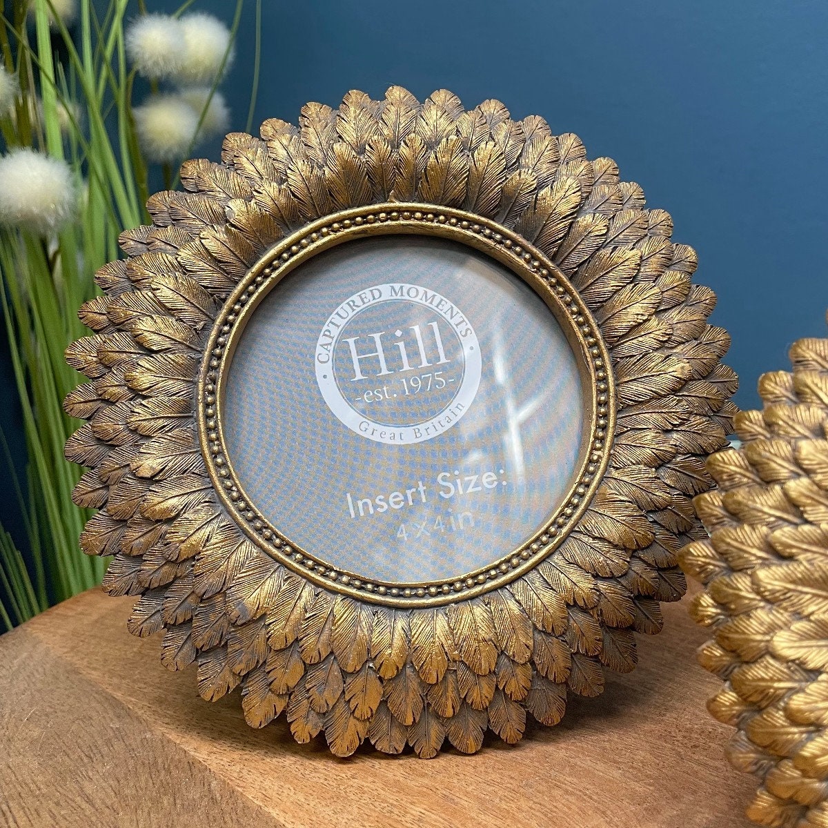 Antique Gold Sunburst Small Round Photo Frames Etsy UK