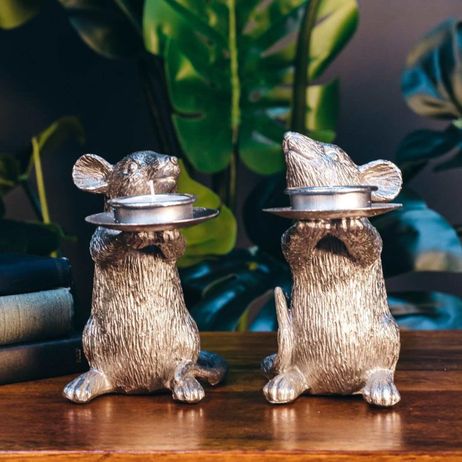Vintage Style Mouse Tealight Candle Holder Pairs Available Etsy UK