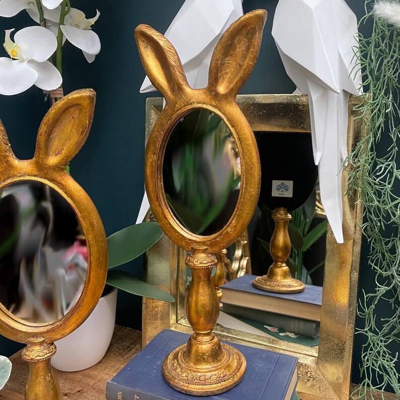 Bunny Rabbit Ears Tabletop Mirrors Available in Small / Etsy UK