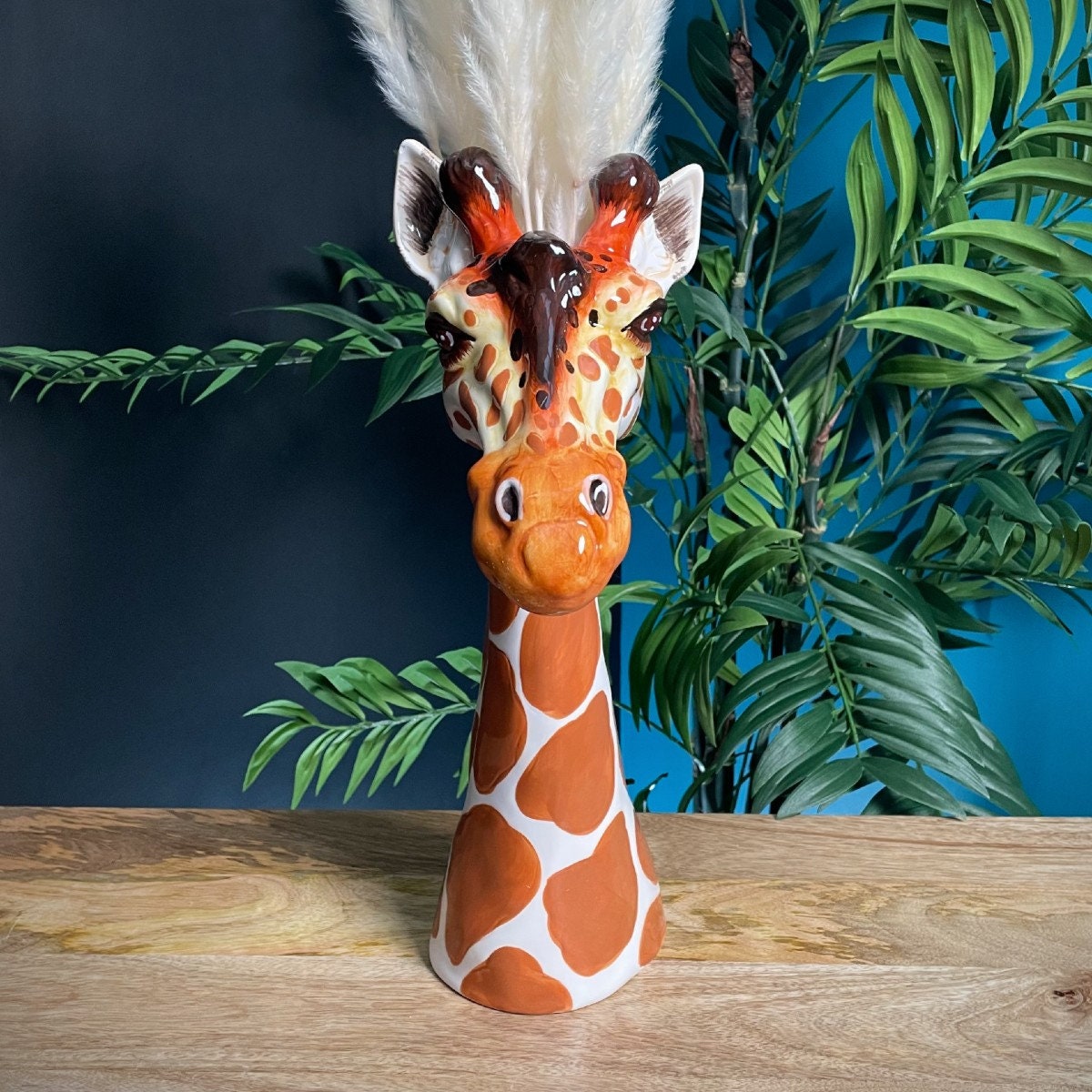 Giraffe Head Ceramic Wall Sconce Freestanding Vase or Planter Etsy UK