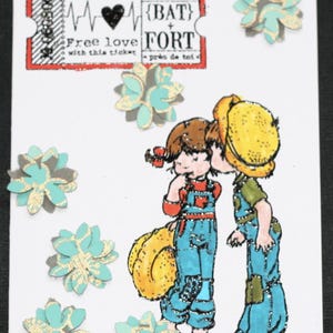 Carte  "Mon coeur bat plus fort"