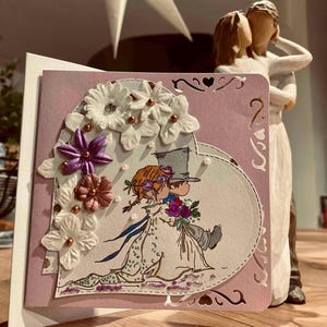 Carte  de mariage "couple in Love"