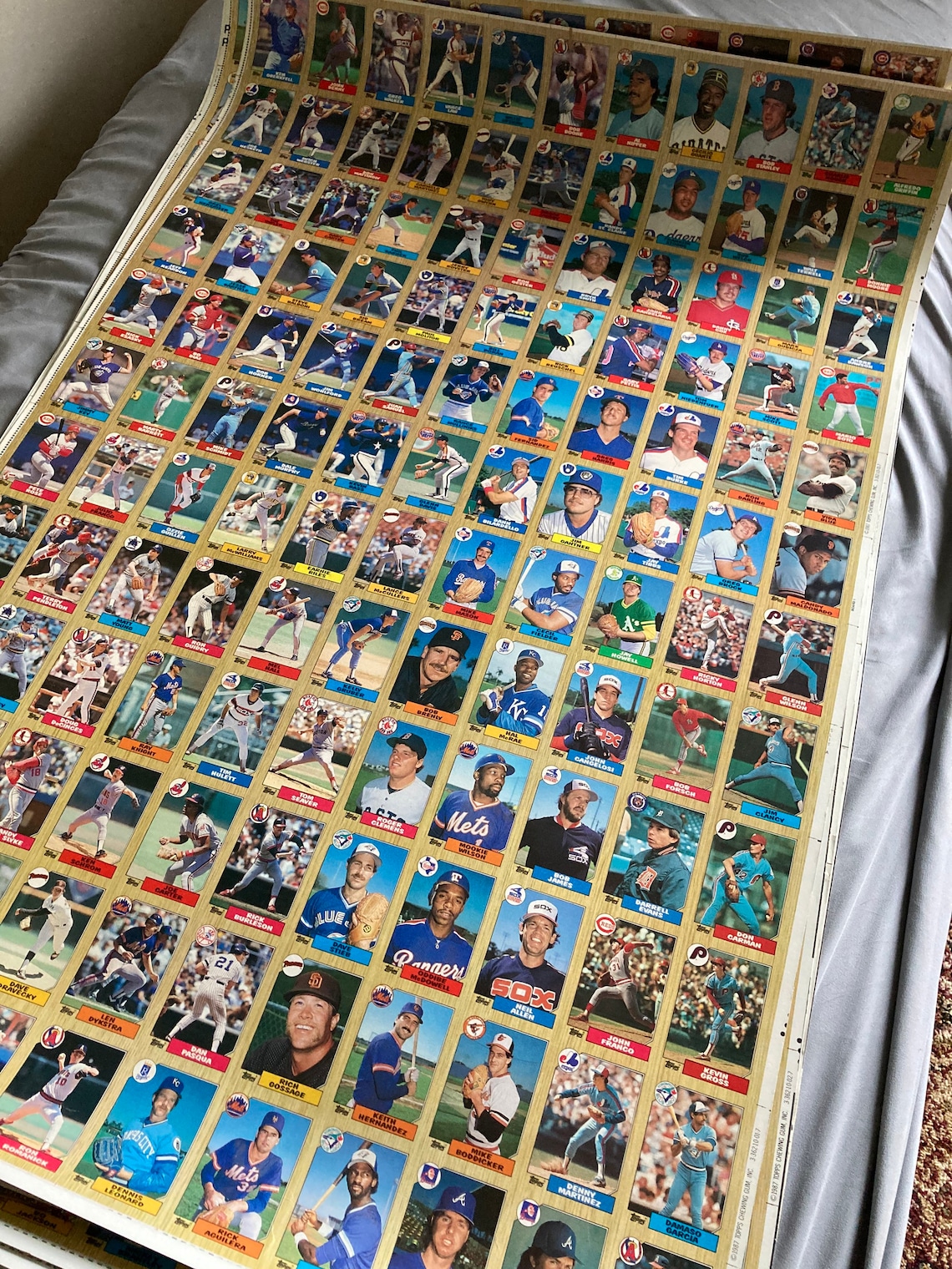 1987 topps uncut sheets baseball cards collection 6 sheets Etsy