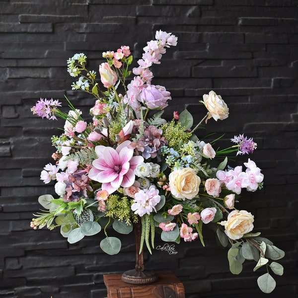 Silk Flower Arrangement Etsy