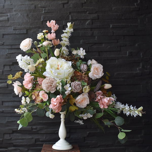 Silk Flower Arrangement Etsy