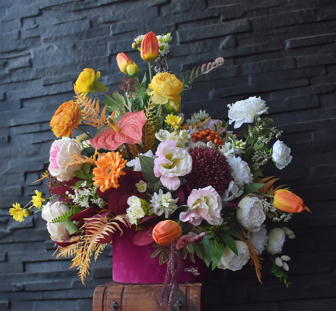 Large Autumn Artificial Flower Arrangement/ Luxurious Fall Etsy