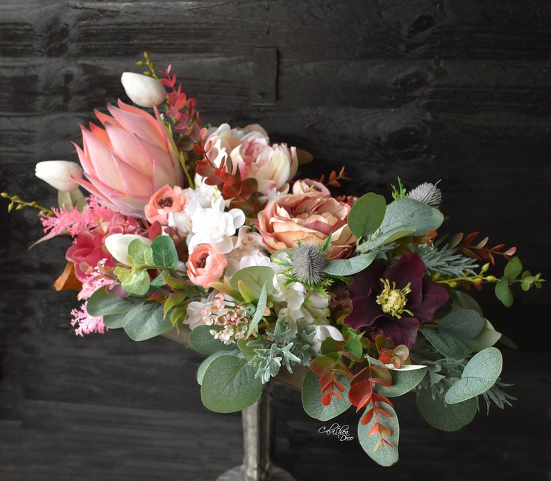 Artificial Flower Arrangement/ Silk Flowers/ Fauxflowers/ Etsy