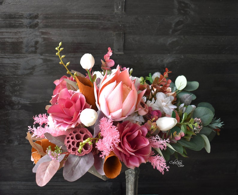 Artificial Flower Arrangement/ Silk Flowers/ Fauxflowers/ Etsy