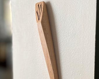 Maple Wooden Mezuzah Case: Handcrafted, Indoor/Outdoor Use, Windthrow Ember Mezuzah