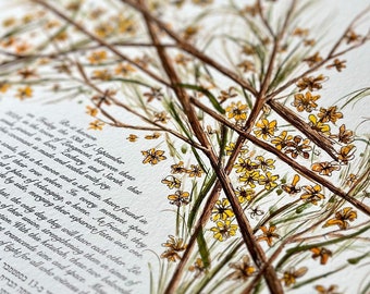 Woodland Wildflower Ketubah: Archival Fine Art Print, Windthrow