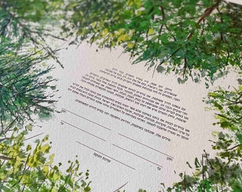 Forest Canopy Ketubah: Archival Fine Art Print, Windthrow