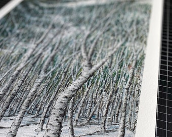 Aspen Winter Ketubah: Archival Fine Art Print, Windthrow