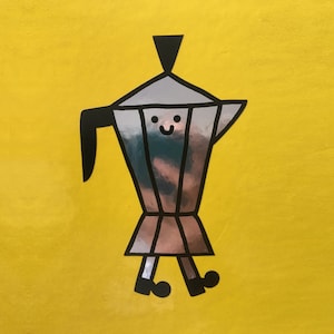 PERCOLATOR STICKER, very shiny coffee sticker
