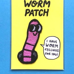 WORM PATCH di Jeroen Funke, patch opstrijkbare