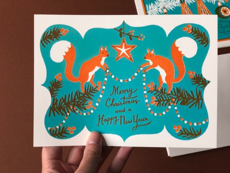 Set of 6 Christmas cards 'Forest Animals' by Talitha Dijkhuizen zdjęcie 3