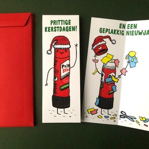 PRITTIGE KERSTDAGEN kerstkaartenset con sobre
