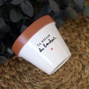 Personalized flower pot, "The House of Happiness" planter, personalized housewarming gift, housewarming gift
