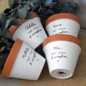 Personalized flower pot, customizable terracotta flower pot to personalize, personalized gift, original gift