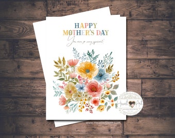 Mother's Day card- Watercolor flowers - You are so very special - Single or Set of 8 -