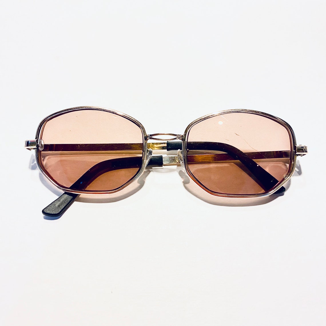 Vintage Slim Hexagon Eyeglasses Etsy New Zealand