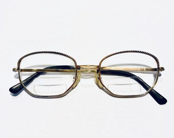 Vintage Mid Century Goldtone Rope Detail Eyeglasses