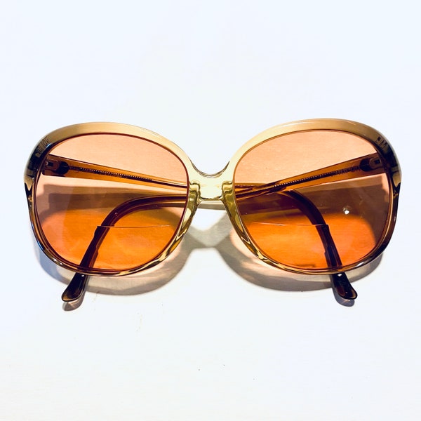 Vintage 80s Shuron Oversized Round Cat Eye Eyeglasses